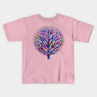 Glam Rainbow Metallic Winter Tree Kids T-Shirt